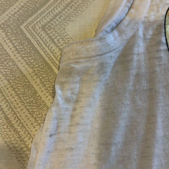 Chaser Women’s Sheer White Tank Top with Metallic Gold Heart - Size S - Picture 3 of 8